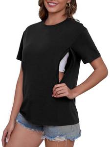 lot 12597 image: Ecavus Womens Nursing Shirt with Hidden Zipper M