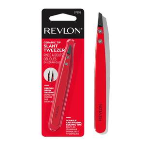 lot 12598 image: Revlon Ceramic Slant Tip Tweezer, Red