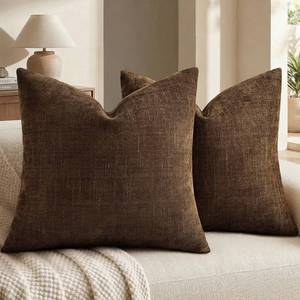 lot 12601 image: decorUhome Chenille Pillow Covers 20x20 Set of 2