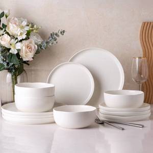 lot 13208 image: AmorArc Stoneware Dinnerware Set for 4, 12-Piece