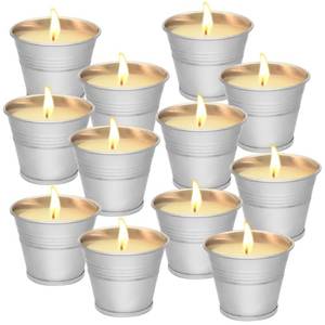 lot 13228 image: PARSUP Citronella Candles 12-Pack Tin Jars