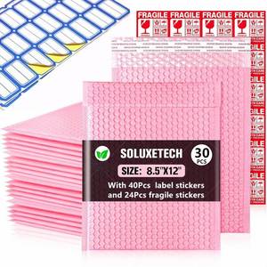lot 13233 image: Soluxetech Bubble Mailers 8.5x12 30 Pack with Labels