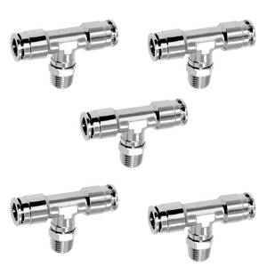 lot 14338 image: Beduan Push to Connect Tube Fitting Union Tee 38 x 14 NPT