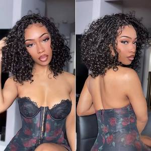 lot 14349 image: Frodio Braided Wig 13x6 HD Lace Frontal Glueless 12