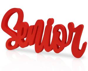 lot 14359 image: Zhynice Senior 2027 Wooden Sign Red