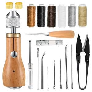 lot 14363 image: Houlibify Leather Sewing Awl Kit with Needles and Thread
