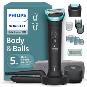 lot 14366 image: Philips Norelco Body Groomer 9000 Dual Head Trimmer  Retail $149.99