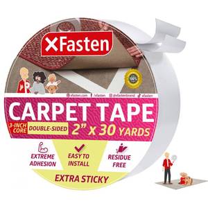 lot 14382 image: XFasten Double-Sided Carpet Tape, 2 in. x 30 Yard