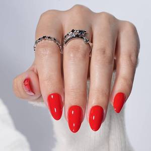lot 14438 image: Leefrei Press On Nails Almond Glossy 32 Piece