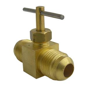 lot 14443 image: LASCO Brass Needle Valve 38 Flare Straight