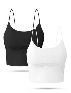 lot 14450 image: Buauty Crop Tank Top with Built-in Bra, M