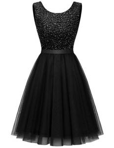lot 14464 image: BeryLove Womens Sequin Cocktail Dress XL Black