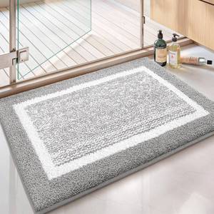 lot 14480 image: Color&Geometry Bath Mat 24x36 Gray Microfiber