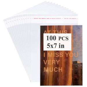 lot 14482 image: Miraclekoo 100Pcs 5x7 Self-Sealing Cellophane Bags