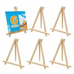 lot 14491 image: Wood Easel Tripod 6-Pack 9 Inch