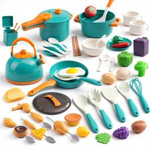 lot 17496 image: Zero Zoo 120-Piece Mini Play Kitchen Accessories Set