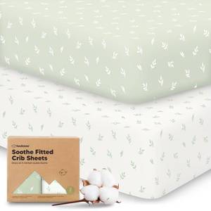 lot 17514 image: KeaBabies 2-Pack Organic Cotton Crib Sheets 52x28