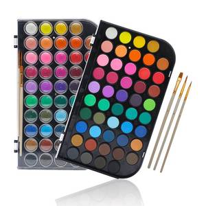lot 18304 image: Artecho 48-Color Watercolor Paint Set with Brushes
