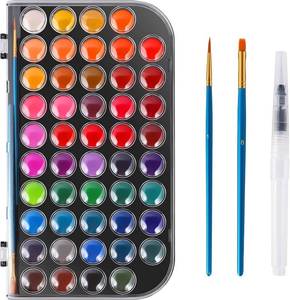lot 18305 image: Blablaovy Watercolor Paint Set 48 Colors with Brushes