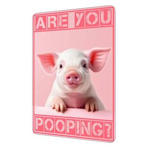 lot 18879 image: Amawvab Are You Pooping Metal Sign 8x12in