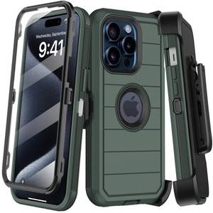 lot 18880 image: KECAI iPhone 15 Pro Case with Belt Clip Holster