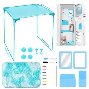 lot 18890 image: RGQSUN 15-Piece Blue Locker Organizer Kit
