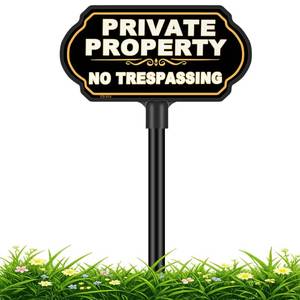 lot 18953 image: CKOK Private Property No Trespassing Yard Sign 10x5