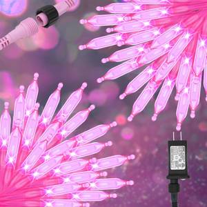 lot 18966 image: ILLUMINEW Pink LED String Lights, 150 Count, 98 Ft, 2 Pack