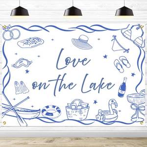 lot 18979 image: Ramciyo Love on The Lake Backdrop Banner 7x5ft