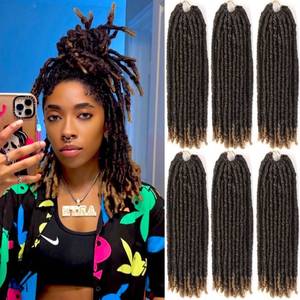 lot 18988 image: FANCEE Faux Locs Crochet Hair 6 Pack 12 Inches 1B27