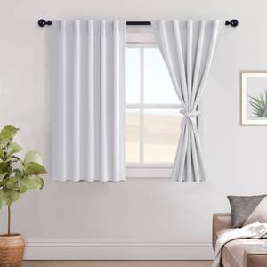 lot 18998 image: Hiasan Blackout Curtain Panels 42x63 Greyish White 2pc