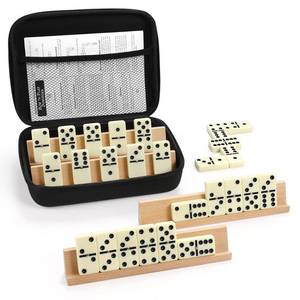 lot 19396 image: Uvcany Dominoes Set Double Six with Wooden Racks