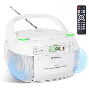 lot 19405 image: M-Amazup Boombox CD Player Portable Cassette with Bluetooth FMAM