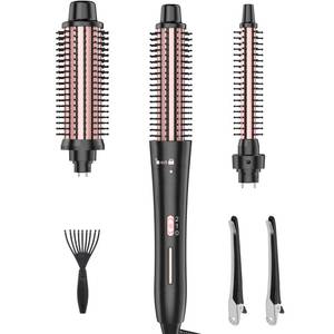 lot 19433 image: USHOW Curling Brush Set with Interchangeable 3 Barrel Wand