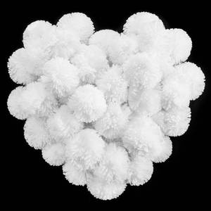 lot 19437 image: Gemscream Yarn Pom Poms 50 Pcs 3 Inch White