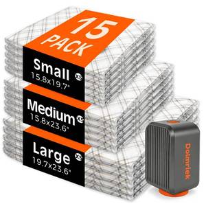 lot 19442 image: Dolmriek Vacuum Seal Bags with Cordless Pump 15-Pack