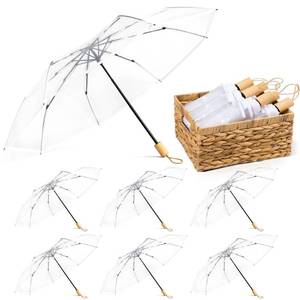 lot 19453 image: Meiqidi Clear Umbrella 6-Pack with Storage Box