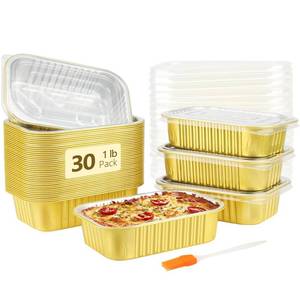 lot 20077 image: LNYZQUS Aluminum Foil Pans with Lids 30-Pack 16oz