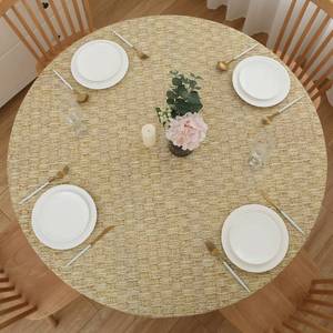 lot 20079 image: Pioggia Round Vinyl Fitted Tablecloth with Flannel Backing
