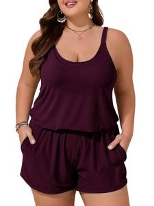 lot 20123 image: Summer Mae Plus Size Swim Romper 22W Red