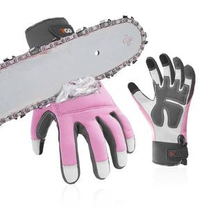lot 20135 image: Vgo Womens Leather Chainsaw Gloves Size S CA9760CS