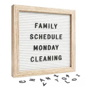 lot 20138 image: C Crystal Lemon Felt Letter Board 10x10in with 336 Letters