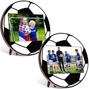 lot 20154 image: Soccer Picture Frames 5x7 Wood 2-Pack