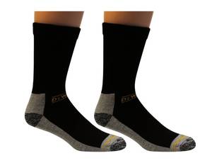 lot 20192 image: DEWALT Mens 2 Pack Cushion Comfort Crew Socks