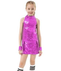 lot 20193 image: AITIPOO Girls Sequins Dance Outfit 4-Piece Set 11-12