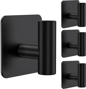 lot 20196 image: Aikzik 4 Pack Heavy Duty Wall Hooks, Stainless Steel, 26lb