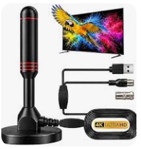 lot 14393 image: Antena Digital HDTV Antenna 36 dBi w Magnetic Base and Coax Cable - Stock image may not match actual product image