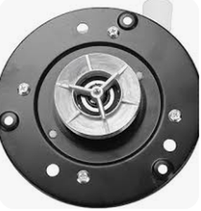 lot 17493 image: Washing Machine Water Pump Assembly with Clear Housing and Black Plate - Stock image may not match actual product images