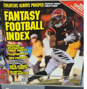 lot 18955 image: Fantasy Football Index Magazine Featuring JaMarr Chase Cover Display Until Nov 4, 2024 - Stock image may not match actual product image