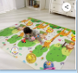 lot 19429 image: Pail Buddies Inc. Giraffe &amp Mixed Animals Foldable Playmat 35.8 x 16.1 x 4.3 in - Stock image may not match actual product image